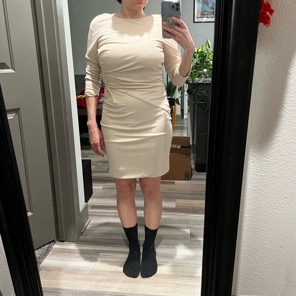 Karen Millen crème simple special occasion dress